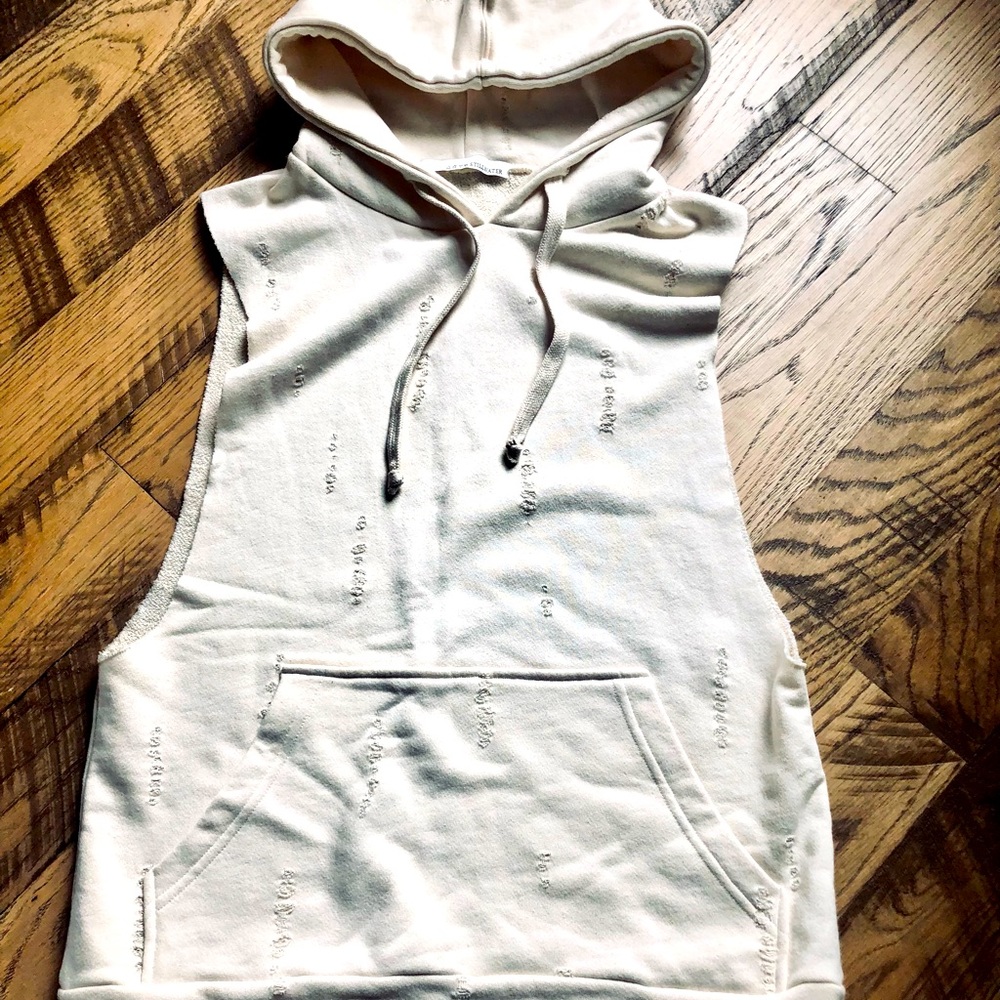 Stillwater Boutique brand sleeveless distressed hoodie sweatshirt